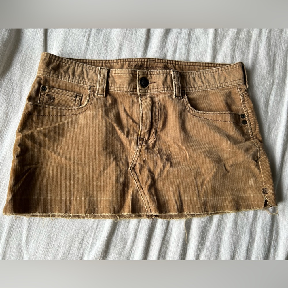 Abercrombie Distressed Corduroy Mini Skirt
